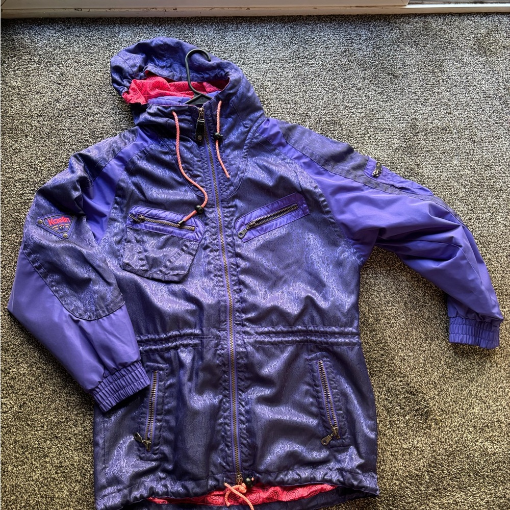 Women’s Vintage 90s y2K Purple Jacket with Hood